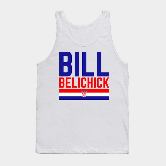 Belichick Flag On Shirt Tank Top by Emma